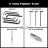 Premium Guitar Tech Truss Rod Wrench Set - 11 pcs.
