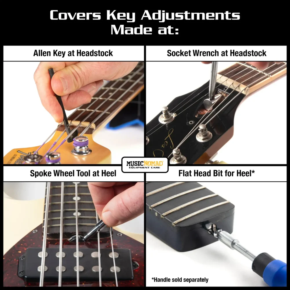 Premium Guitar Tech Truss Rod Wrench Set - 11 pcs.