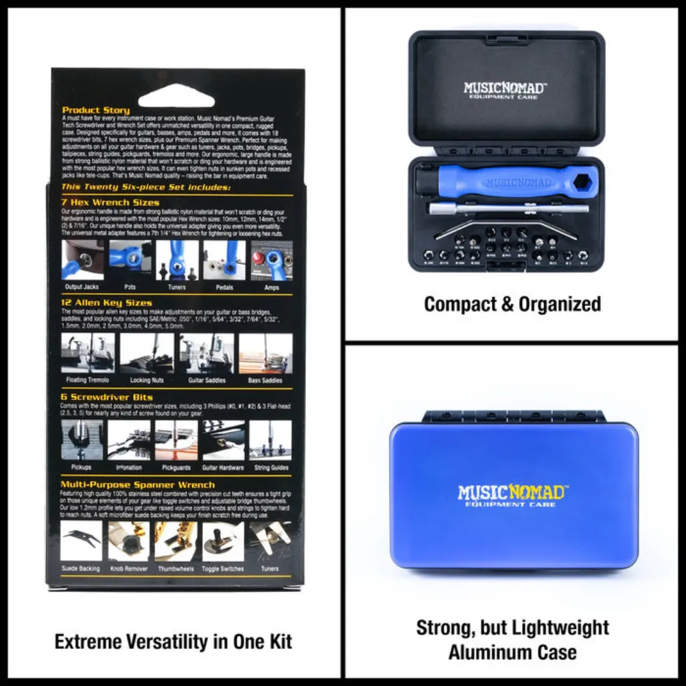 Versatility in one kit, compact & organized in a strong, lightweight aluminum case