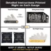 4 Detailed Instructions Printed Right On Each Gauge