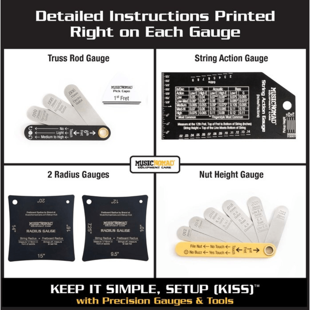 Detailed Instructions Printed Right On Each Gauge