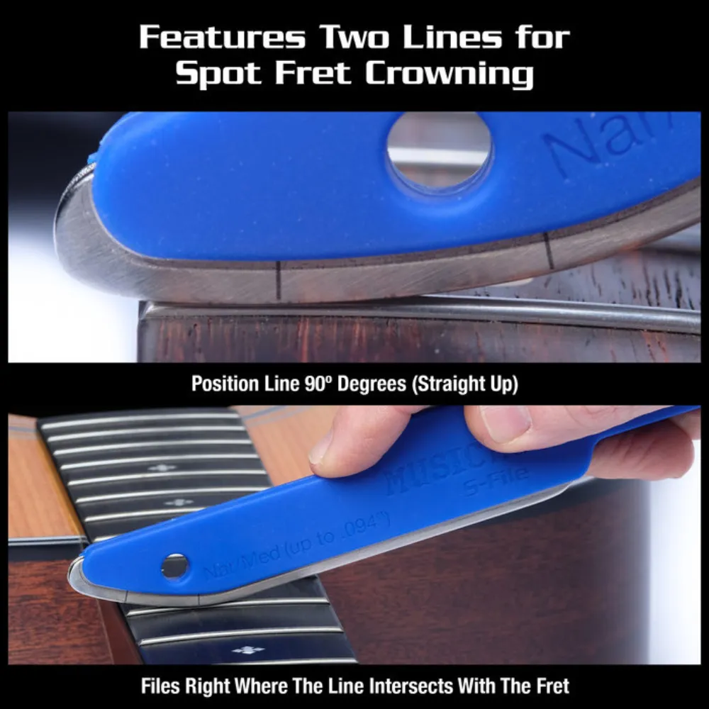 Two Lines for Spot Fret Crowning