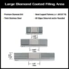 Large Diamond Coated Filing Area