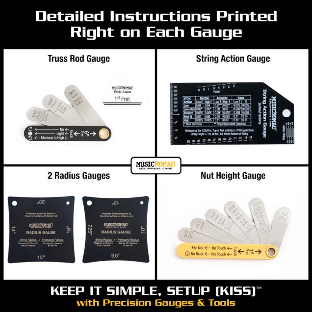 Detailed Instructions Printed Right on Each Gauge