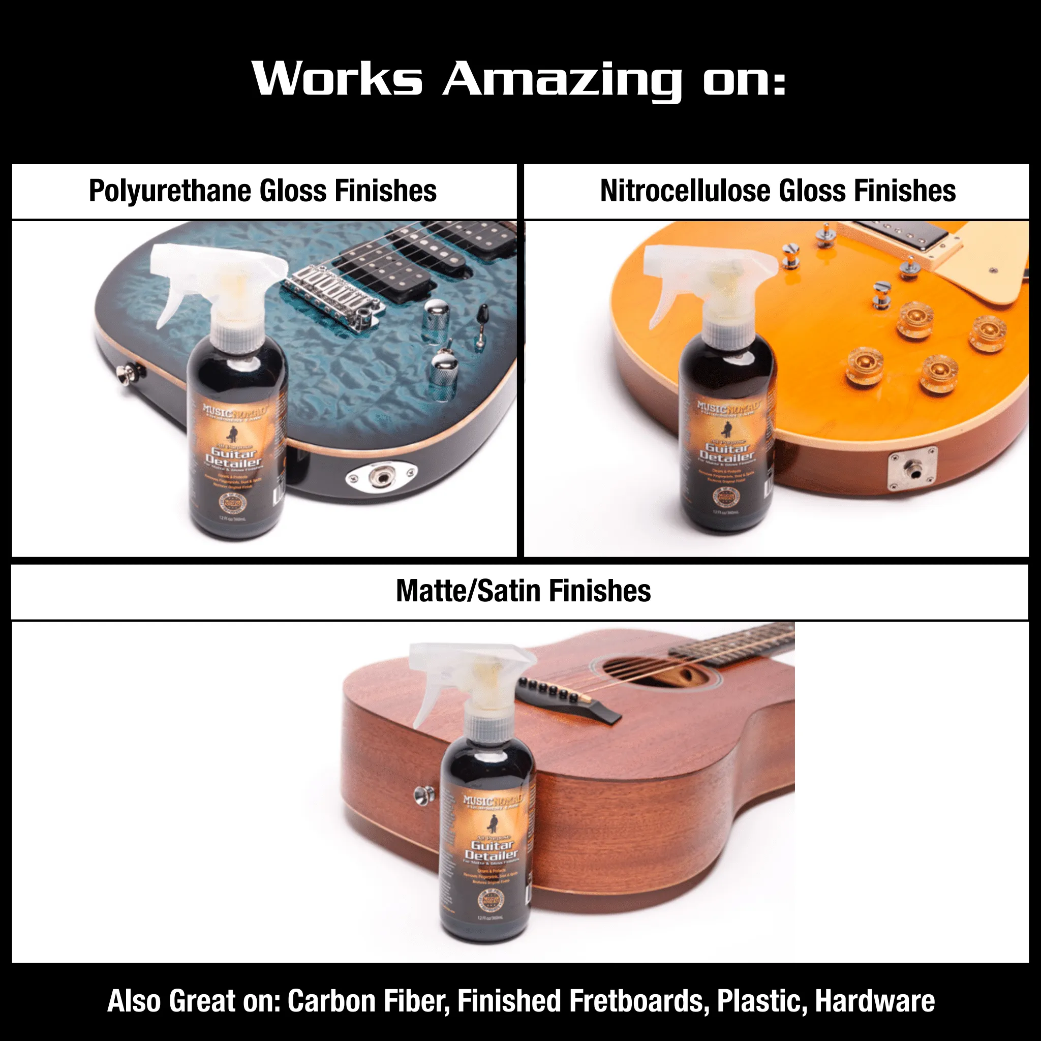 Guitar Cleaner and Detailer for Satin, Matte and Gloss Finishes