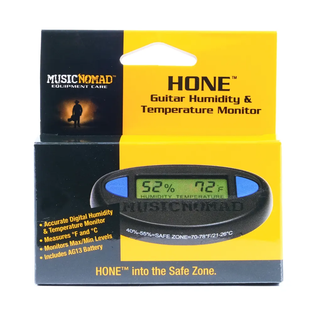 MN312: HONE - Guitar Hygrometer - Humidity & Temperature Monitor HONE Retail Package