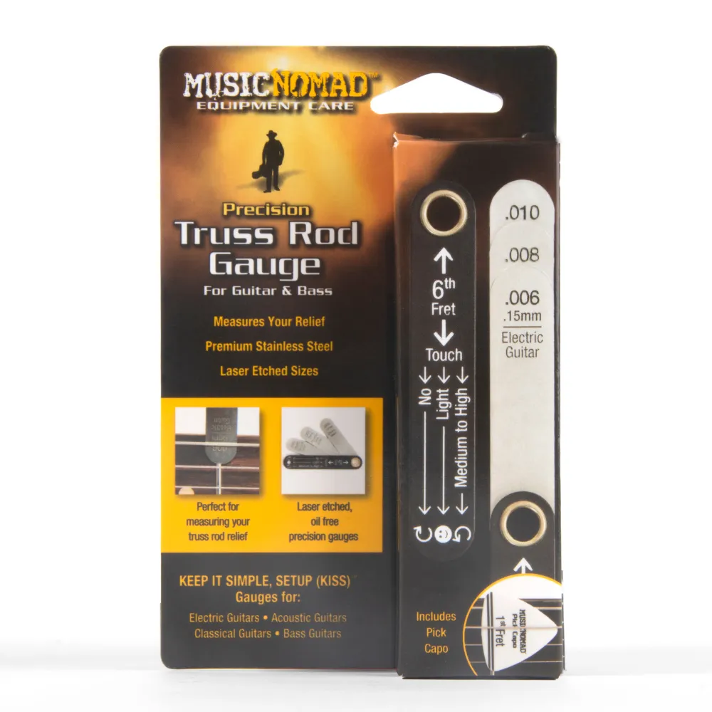 Precision Truss Rod Gauge with Pick Capo Retail Package