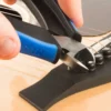 Peg Puller by using the blades to pull up