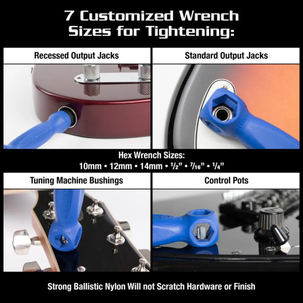 7 Customized Wrench Sizes for Tightening Strong Ballistic Nylon Will not Scratch Hardware or Finish