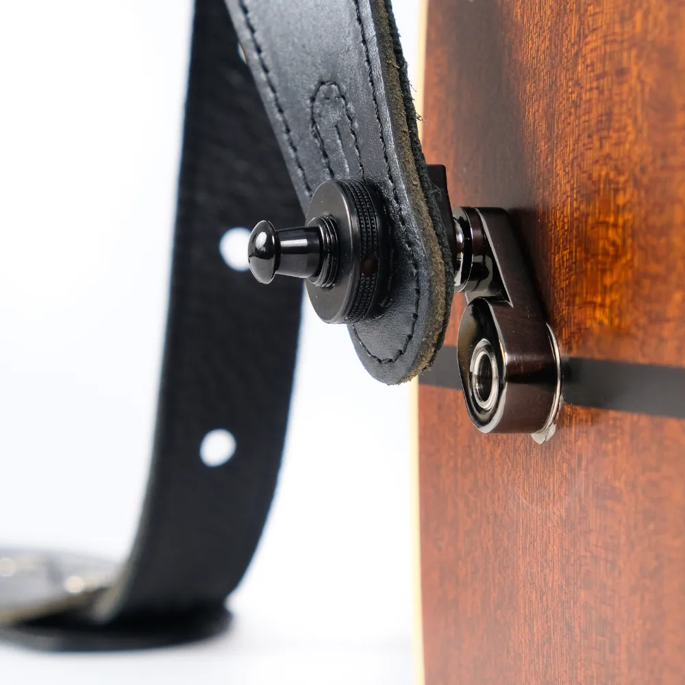 acoustic guitar strap lock system