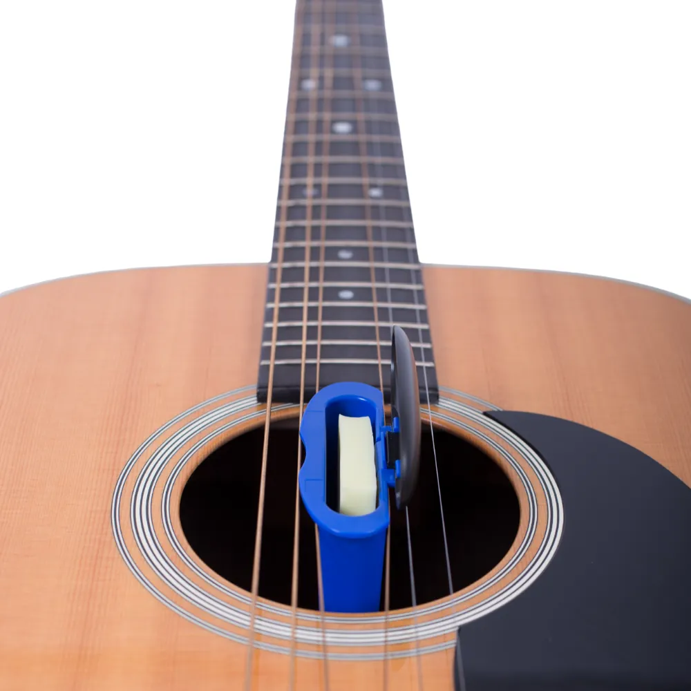MN300: The Humitar - Acoustic Guitar Soundhole Humidifier Humidifier rests on strings