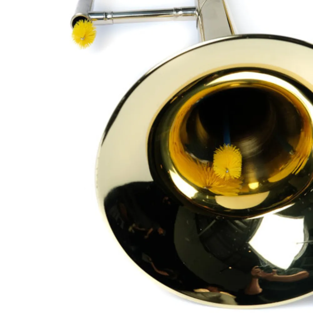 Trombone cleaning brush