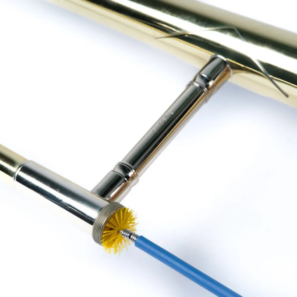 Trombone slide cleaning brush