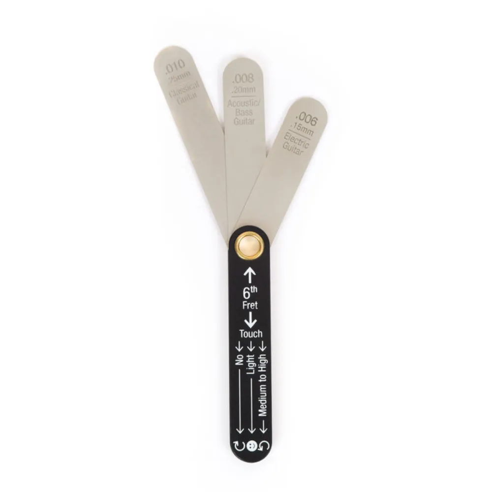 Gauge Includes the 3 Most Common Truss Rod Relief Measurements