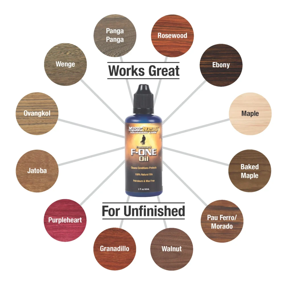 F-ONE Fretboard Oil Work Great On All Unfinished Fingerboard Wood