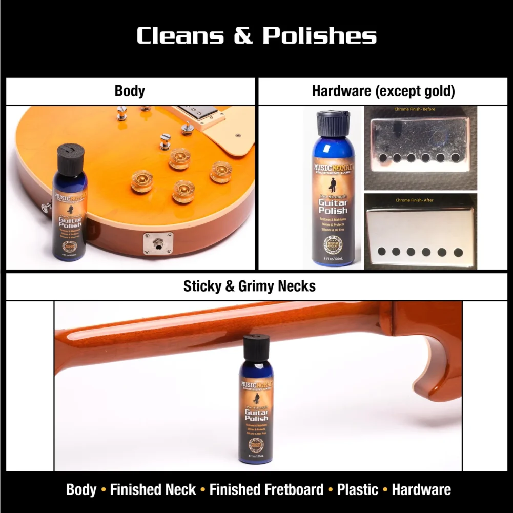 Guitar Pro Strength Polish Cleans and Polishes The Body, Hardware and Neck