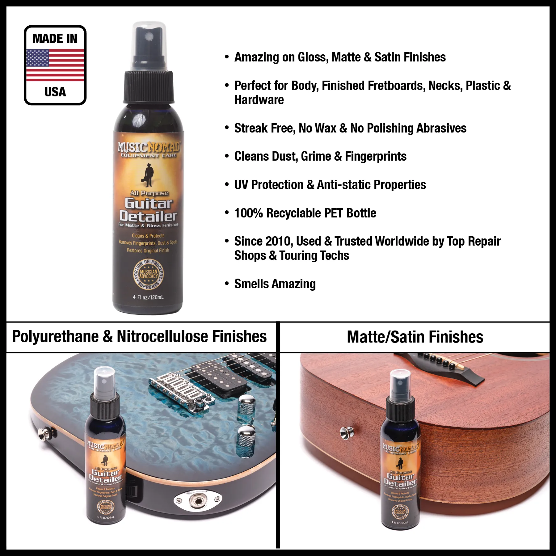 MUSIC NOMAD プロフェッショナルギターケアパック MN108 tf8su2k Music Nomad Premium Guitar Care System (Guitar ONE - 4 oz., F-ONE